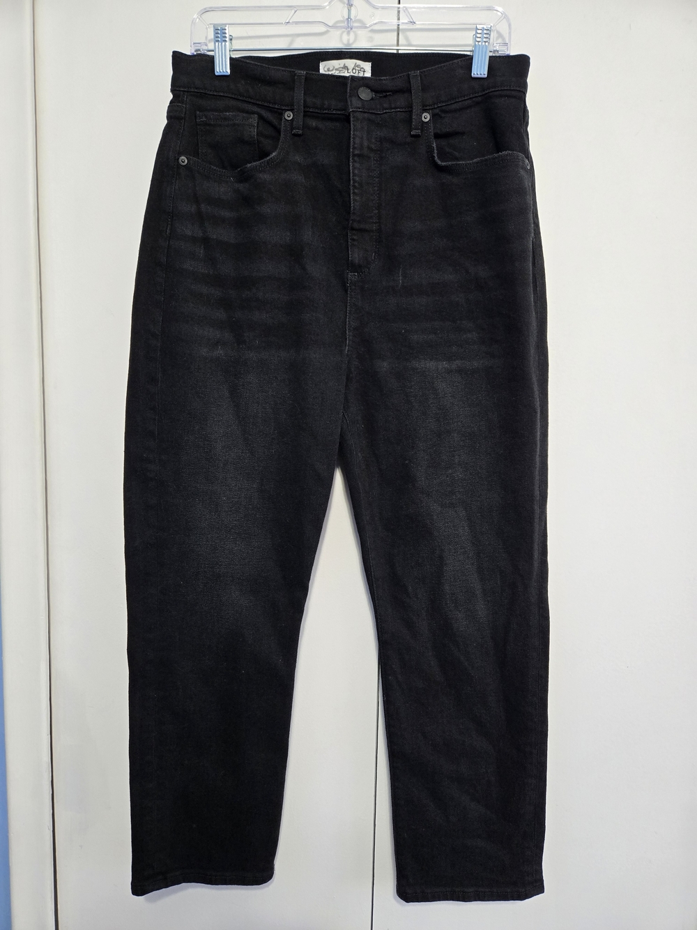Loft The Slim Black High Rise Jeans Size 12 / 31‎ Petite Women's Stretch Denim